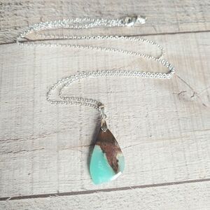 Bio Chrysoprase Necklace Natural Gemstone Crystal Pendant